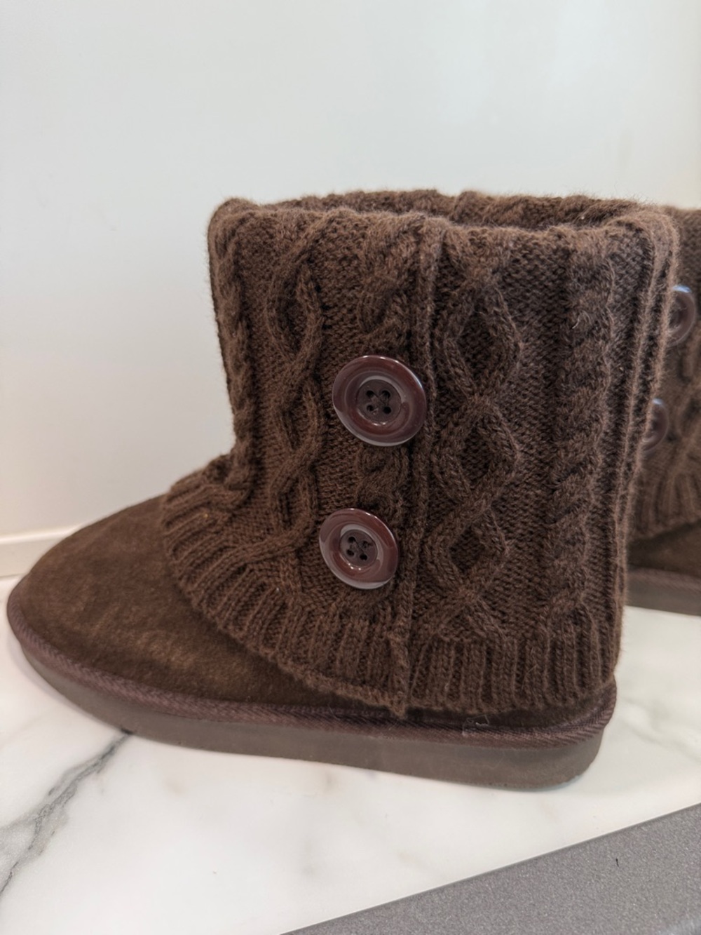 Natural reflections Romy Knit Top Boot Brown Women’s size 6 - Picture 5 of 10
